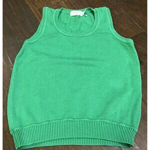 Marisa Christina Green Vest vintage sweater size S Small Women's Cable Knit